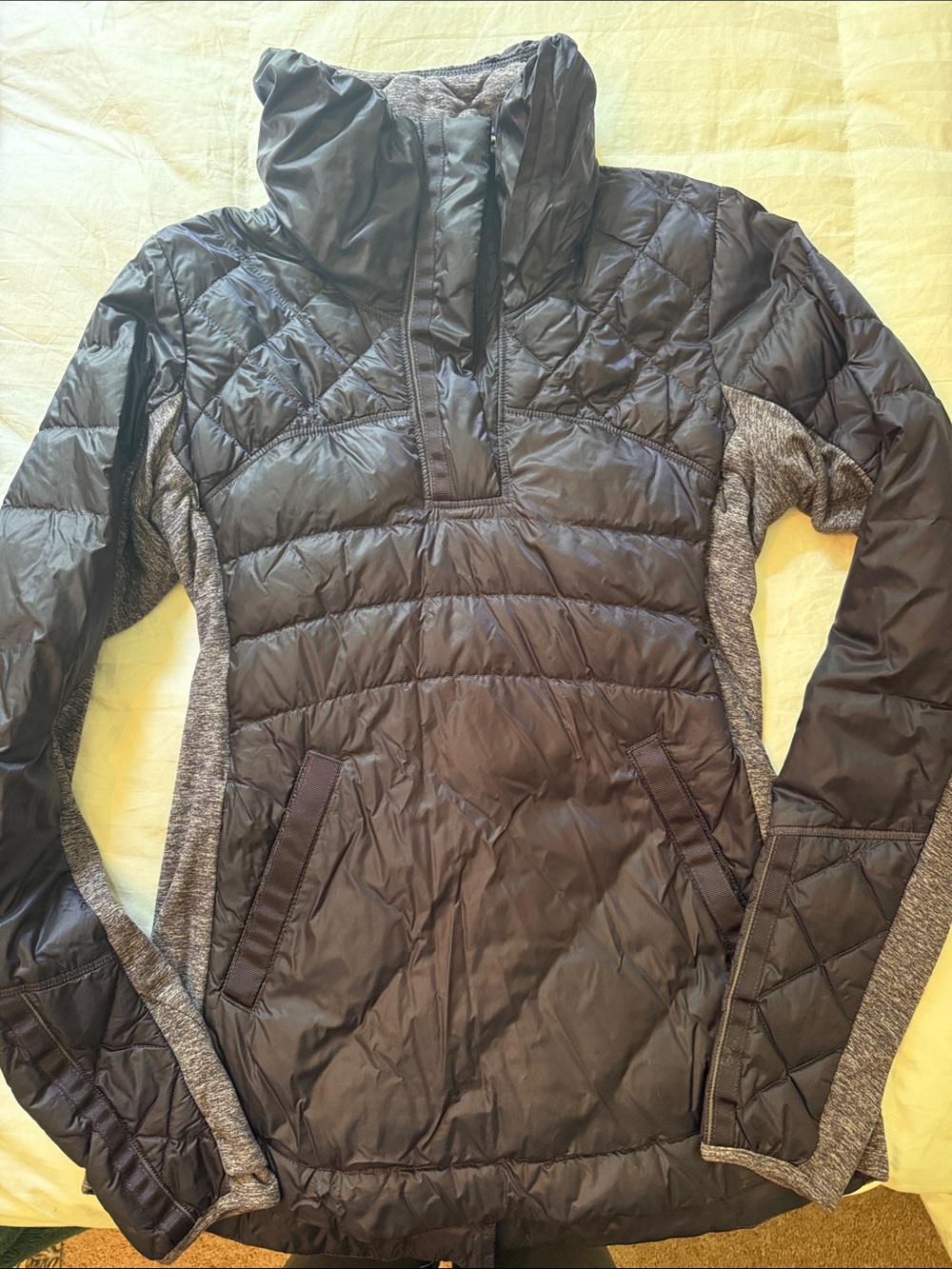 Women’s plum Quilted Pullover Jacket with Heather Purple/Gray Panels lululemon